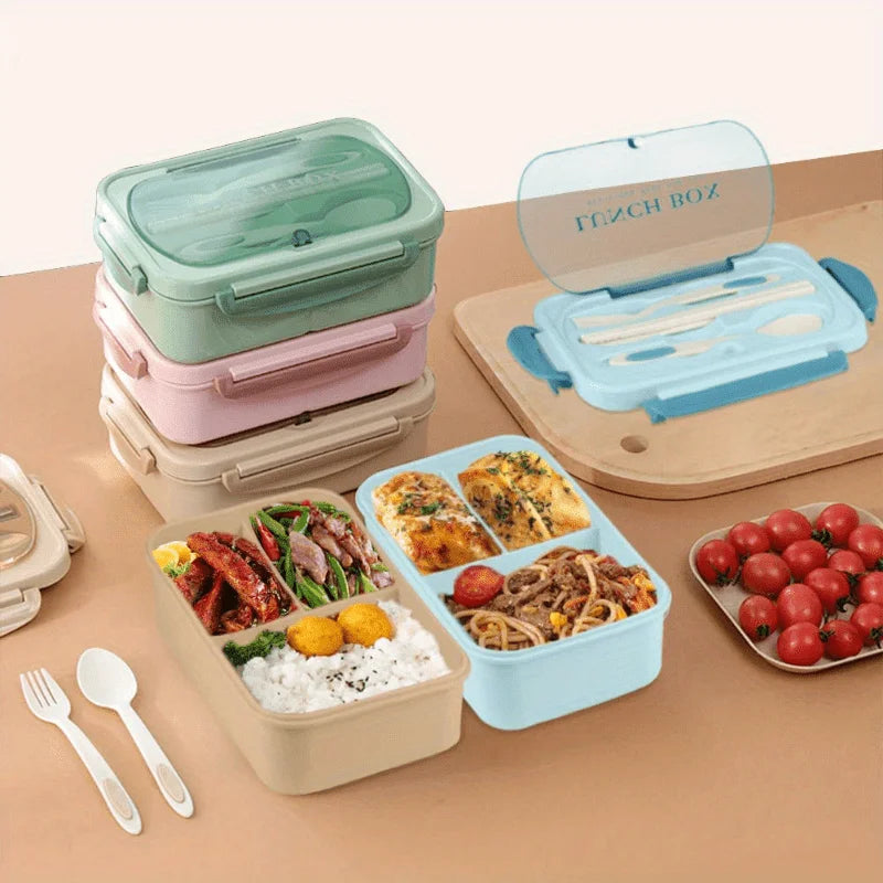 1 bento lunch box set with portable compartment design | portable lunch box / student lunch box