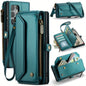 for iPhone Air/17/17 Pro/17 ProMax Case Wallet RFID Blocking with 7-Card Holder Zipper Bills,Wristlet Shoulder Strap Wallet Case