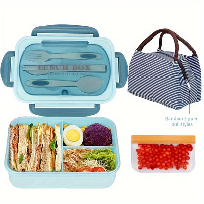 1 bento lunch box set with portable compartment design | portable lunch box / student lunch box