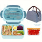 1 bento lunch box set with portable compartment design | portable lunch box / student lunch box