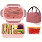 1 bento lunch box set with portable compartment design | portable lunch box / student lunch box