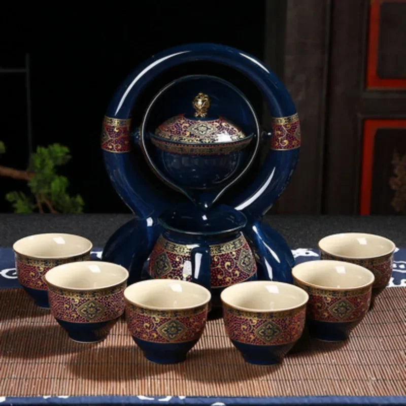 BloomBrew™ – Rotating Ceramic Tea Set for Effortless Elegance 🍵