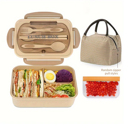 1 bento lunch box set with portable compartment design | portable lunch box / student lunch box
